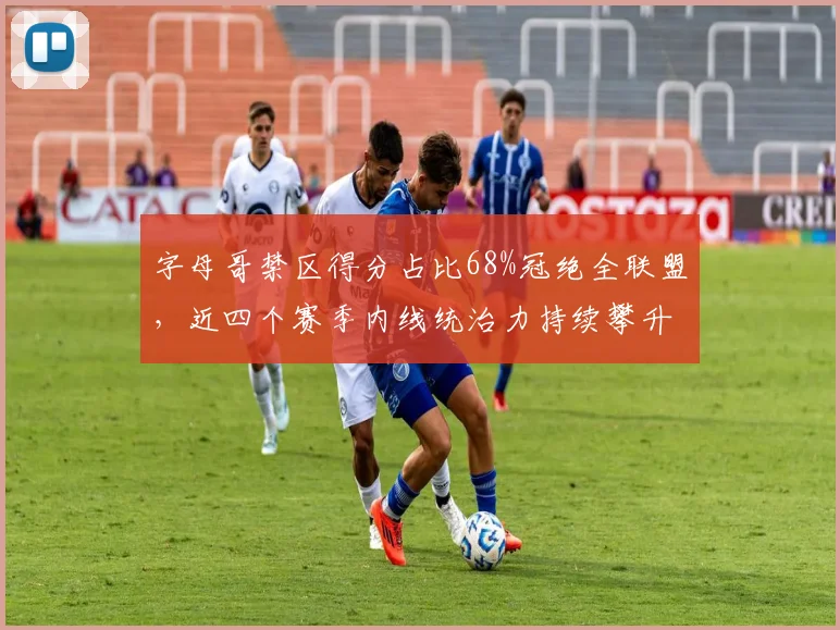 字母哥禁区得分占比68%冠绝全联盟，近四个赛季内线统治力持续攀升